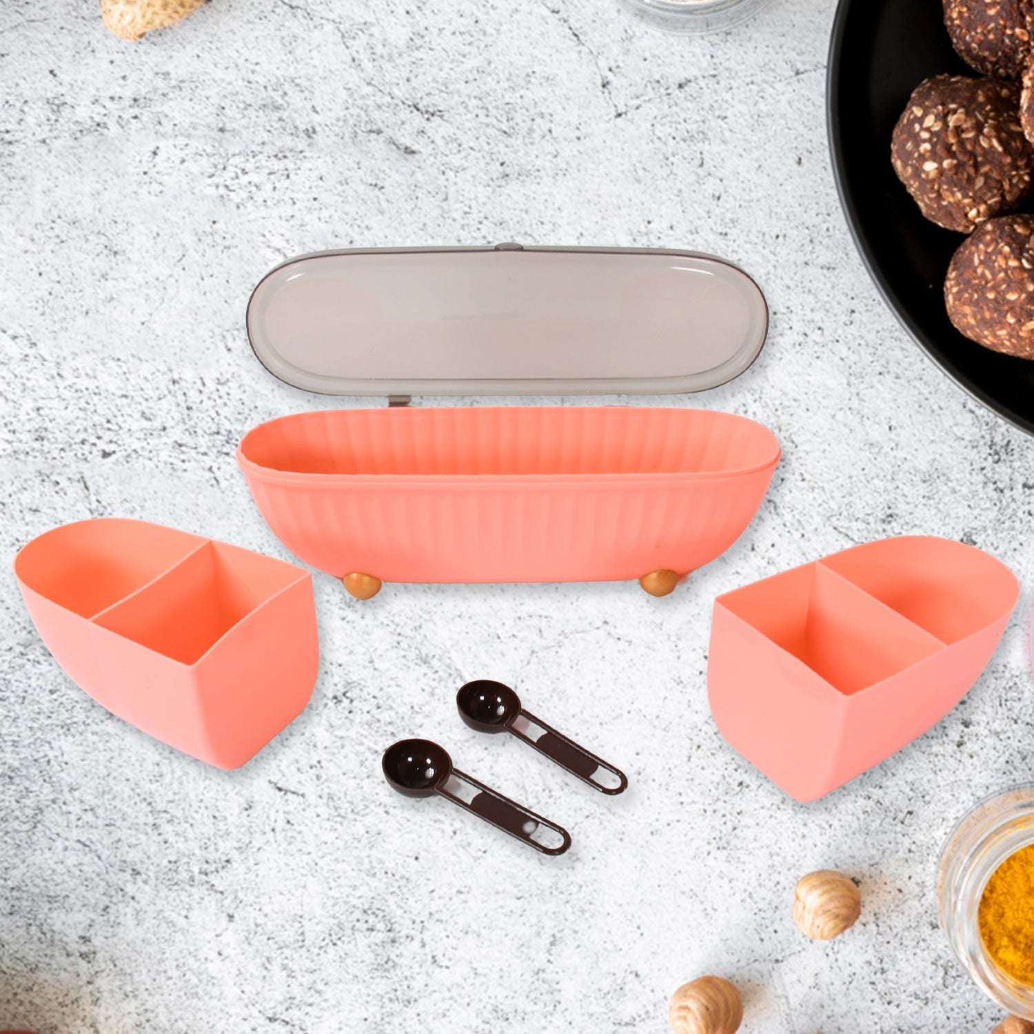 8255 Spice Bottle Spice Jar Durable Spice Seasoning Box, Jar Food Grade Spoon Seasoning Case for Kitchen / Dry fruit Tray (1 Pc) 8255 Spice Bottle Spice Jar Durable Spice Seasoning Box, Jar Food Grade Spoon Seasoning Case for Kitchen / Dry fruit Tray (1 Pc)